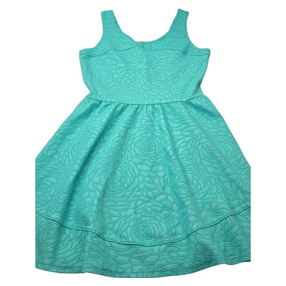 love...ady Aqua Fit & Flare Textured M Dress 0997-